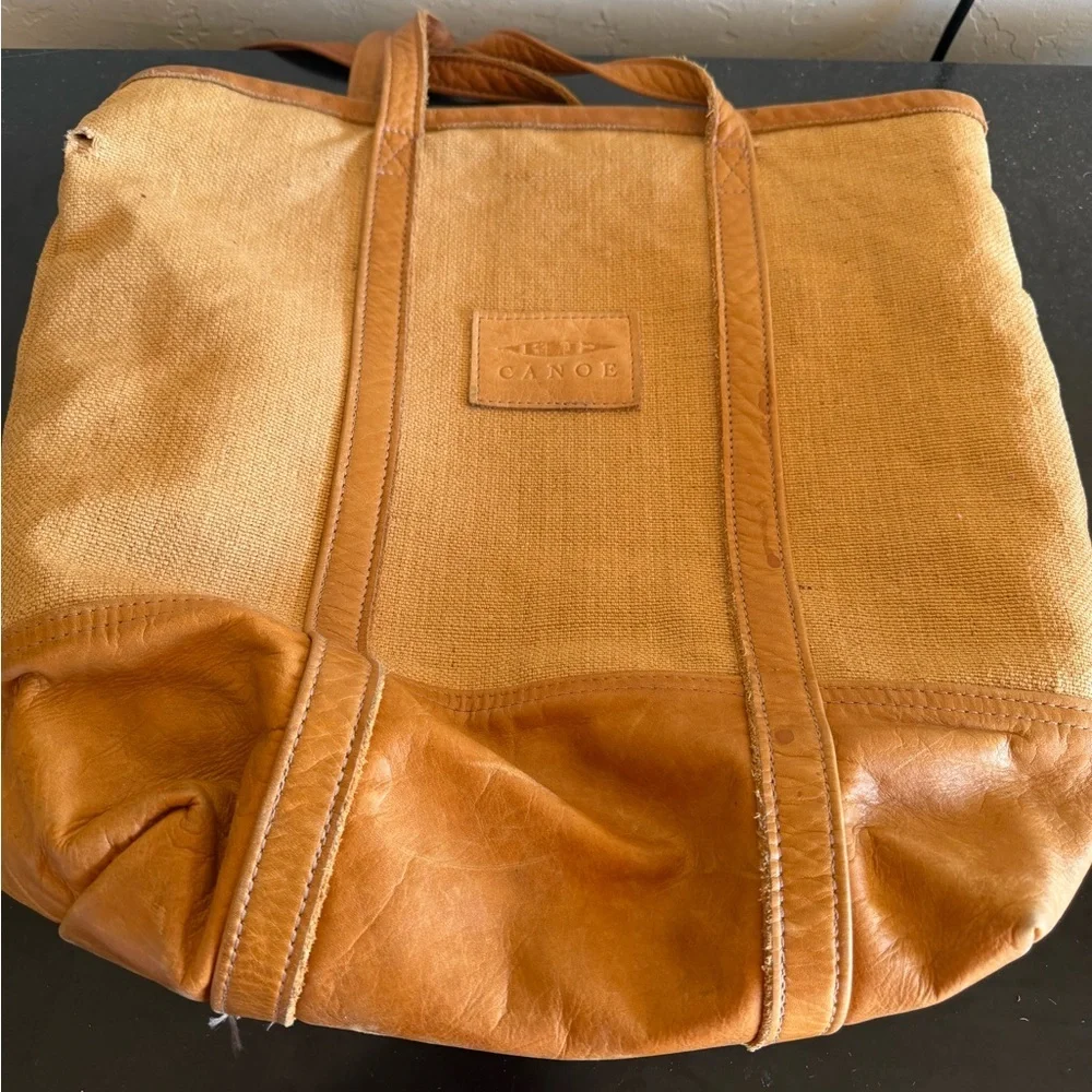 Canoe Women’s Brown and tan Leather Suede Handbag